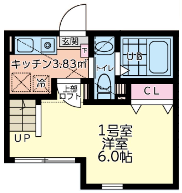 八王子市大塚のアパートの間取り