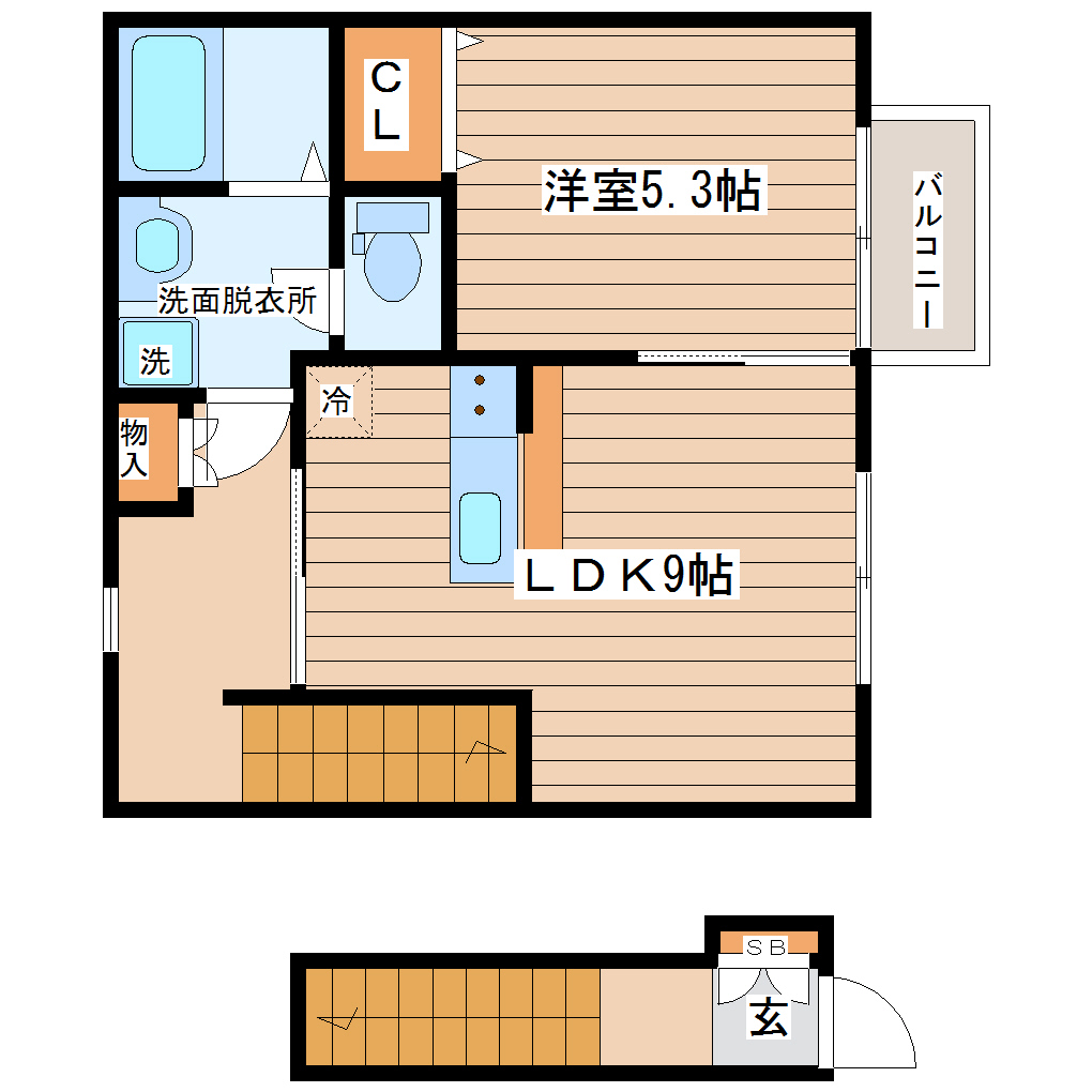 WIN大河原　A棟の間取り