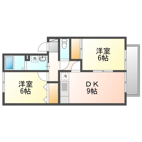 エスペランサ・カルム　B練の間取り