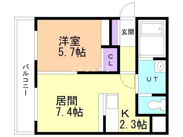 札幌市南区北ノ沢のマンションの間取り