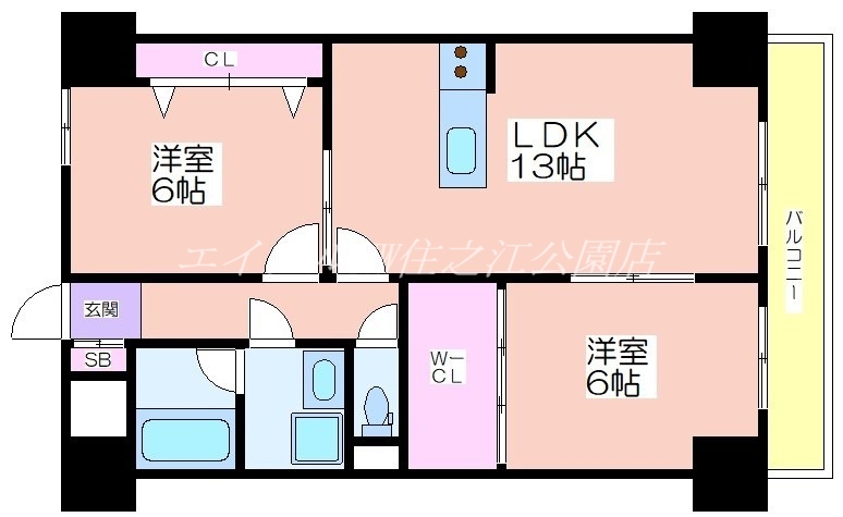 ファーロ新北島の間取り