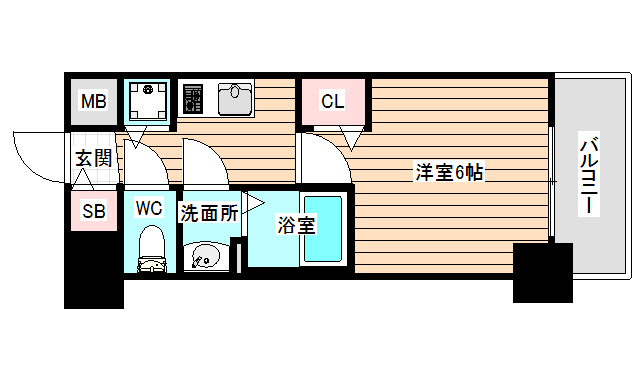 プレサンス塚本駅前の間取り