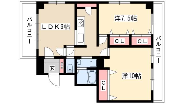 石町マンションの間取り写真