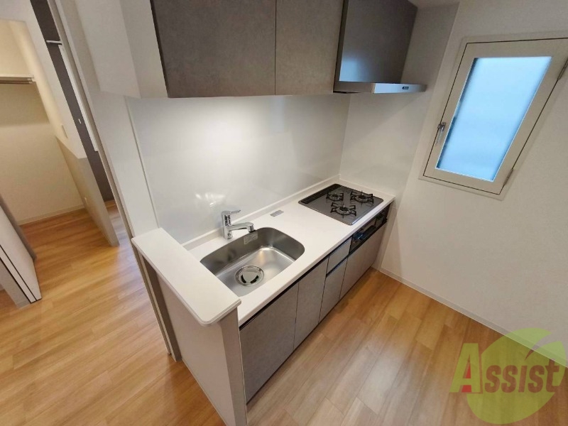 キッチン　清潔感がありお洒落なキッチンになっていました！