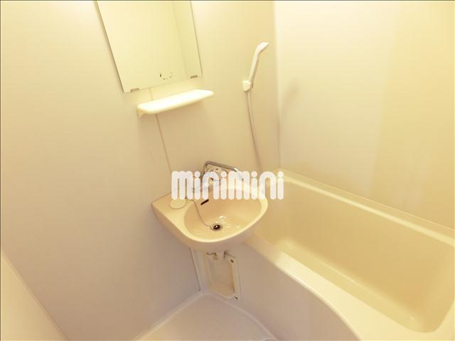 バス・シャワールーム　洗面の付いたバスルーム。