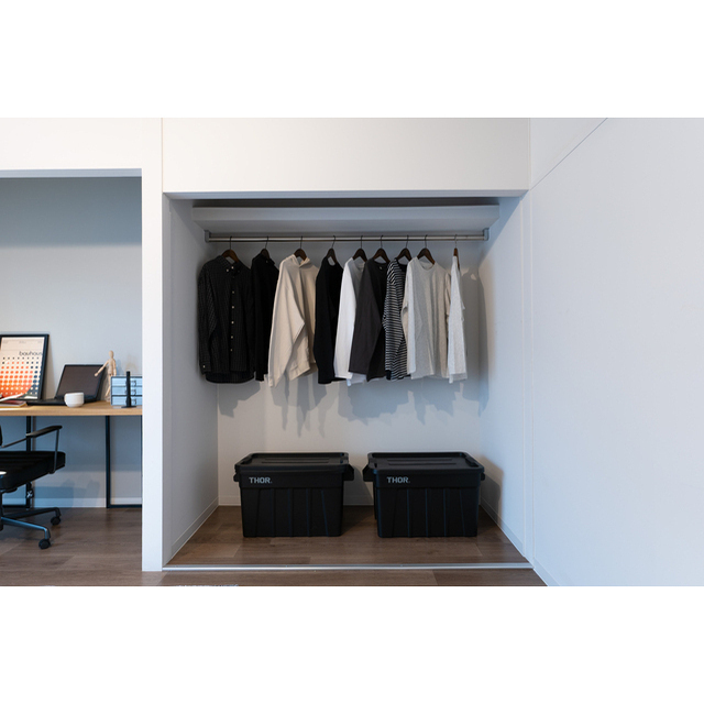 収納　モデルルームの写真となります。