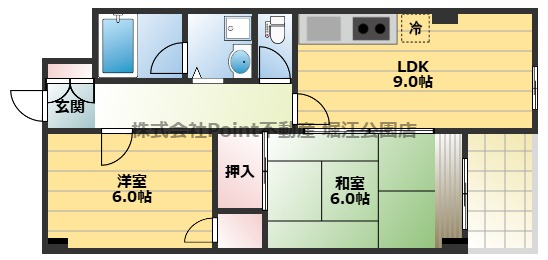 阪急神戸線 中津駅 徒歩3分 6階建 築43年の間取り写真