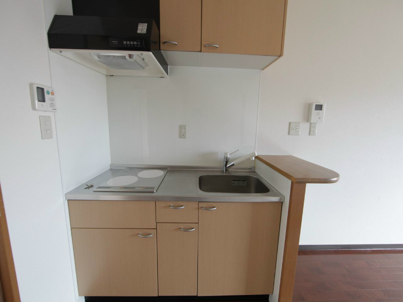 キッチン　システムキッチン（ＩＨ2口）冷蔵庫・レンジ等ご用意できます