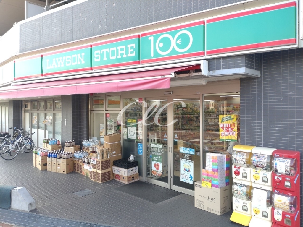 コンビニ　ローソンストア100 江戸川三角店（コンビニ）まで180m