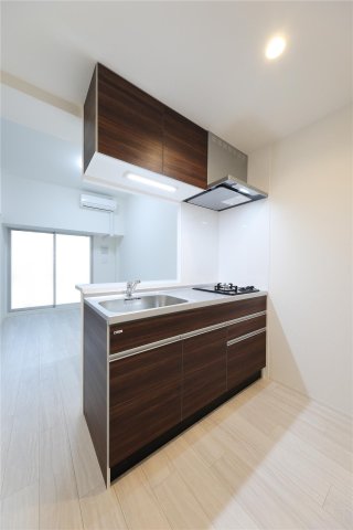 キッチン　建築中のためモデルルームのお写真です。