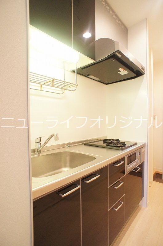 キッチン　2口コンロ付システムキッチンで楽しくお料理。