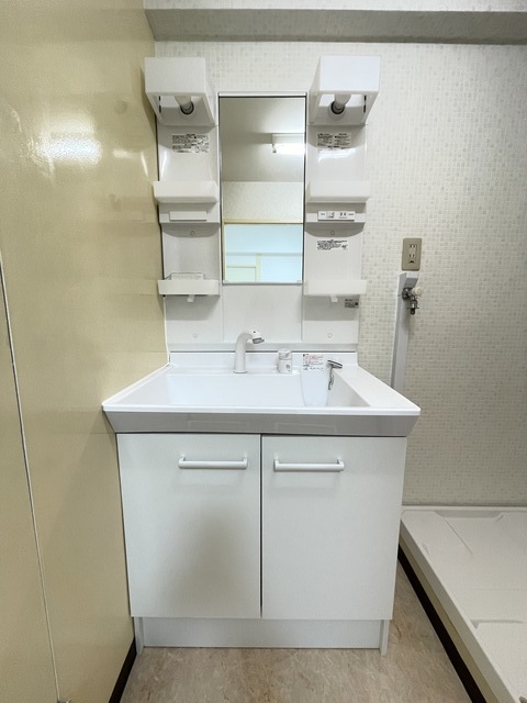 洗面設備　朝の忙しい時間帯にとても便利！