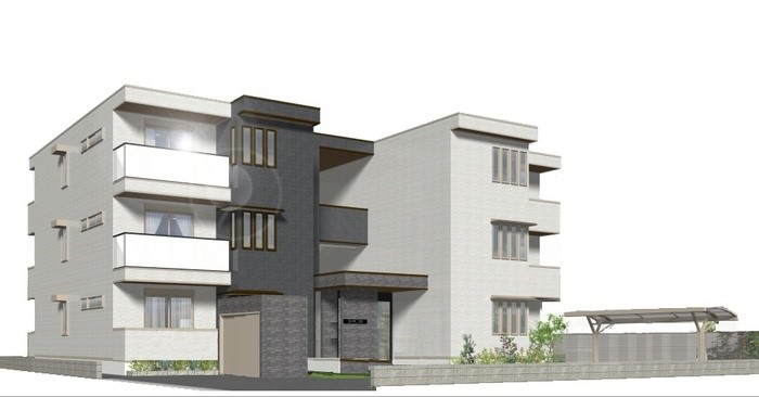 建物外観　完成前パース