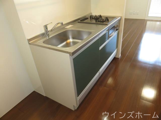 キッチン　２口ガスコンロ付きのシステムキッチン！