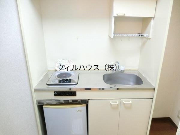 キッチン　１口電気コンロ付き！