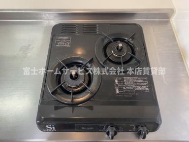 キッチン　2口コンロが付いています