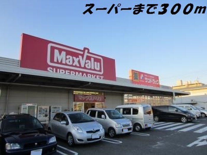スーパー　マックスバリュ（スーパー）まで300m