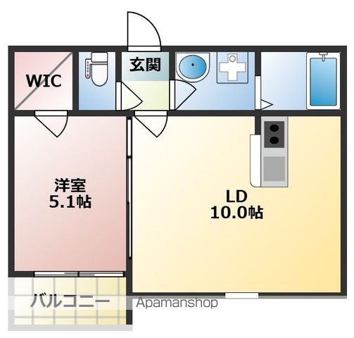 1LDK Apartment in Sawara-ku, Fukuoka, Fukuoka — photo 2 of 3