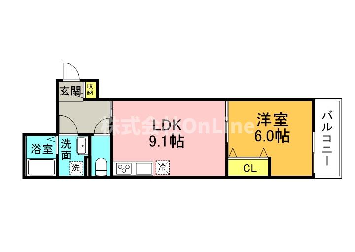 ＪＲおおさか東線 ＪＲ長瀬駅 徒歩10分 3階建 築1年の間取り写真