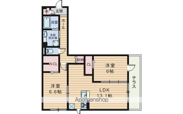 地下鉄今里筋線 瑞光四丁目駅 徒歩8分 3階建 築7年の間取り写真