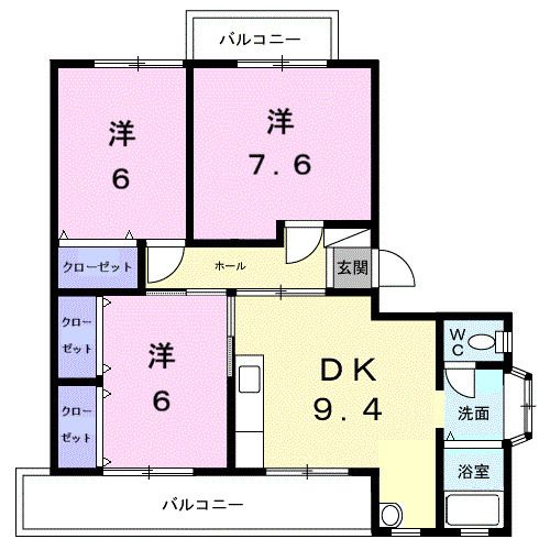 高松琴平電鉄長尾線 木太東口駅 徒歩8分 2階建 築43年の間取り写真