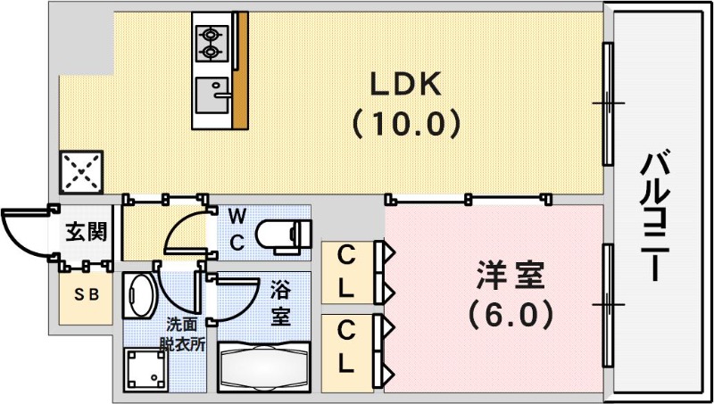 CITY SPIRE新神戸の間取り写真
