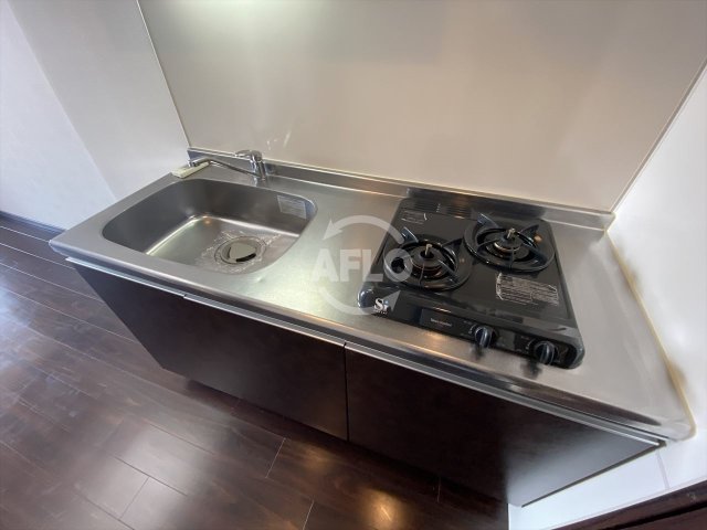 キッチン　S-RESIDENCE淀屋橋　2口ガスシステムキッチン