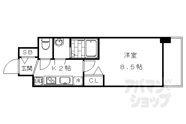 プレデコート西京極の間取り写真