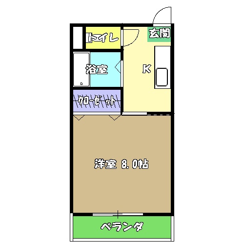 高知市南川添のマンションの間取り