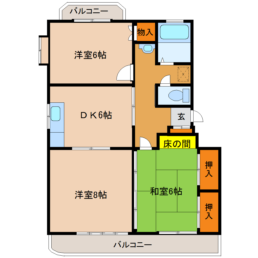 フラワーハイム国府_間取り_0