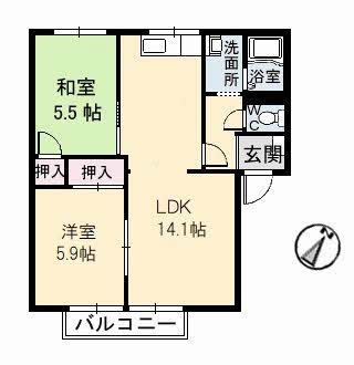 ニューライム頼木A棟の間取り