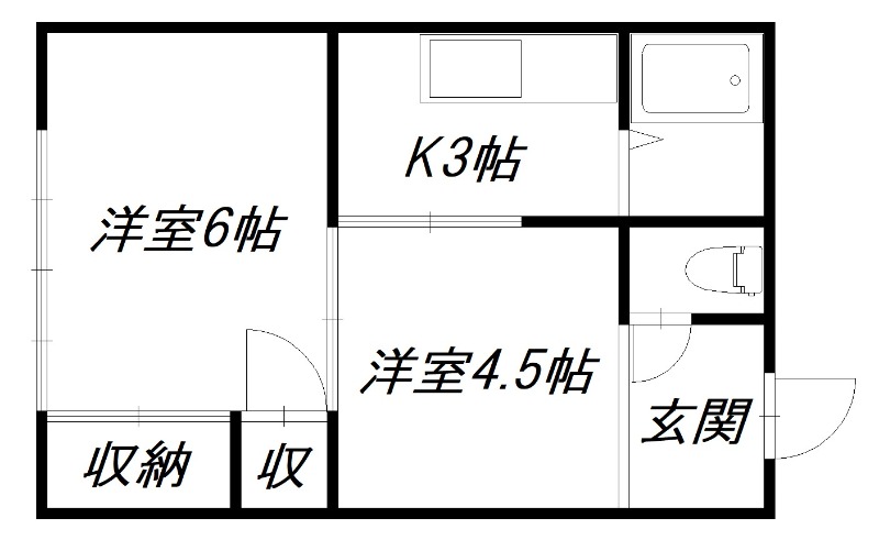 浜松市中央区葵西のアパートの間取り