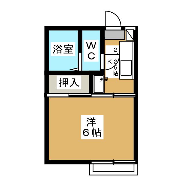 コーポあずさの間取り