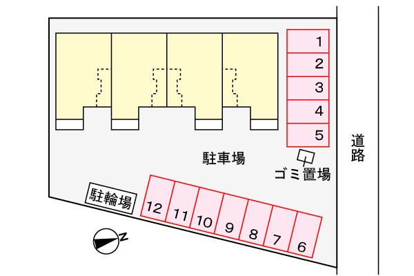 【グリンヴィラ　青木の駐車場】