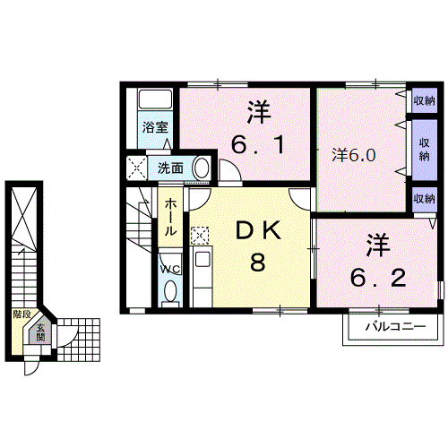 アメニティの間取り