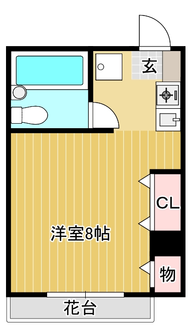 ラベンダーイワサキ1-Bの間取り