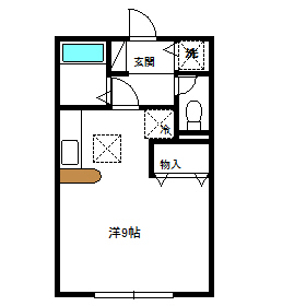 五泉市本町のアパートの間取り