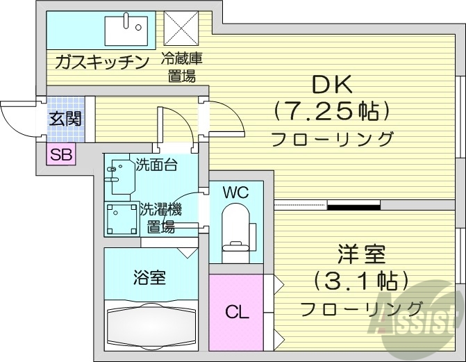 トレジャーキャッスル伍番館の間取り