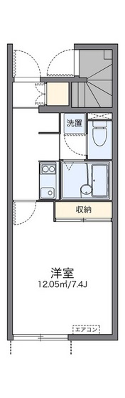 岡山市北区京橋南町のアパートの間取り