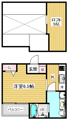 ミッドウェイヒル板宿エスタの間取り