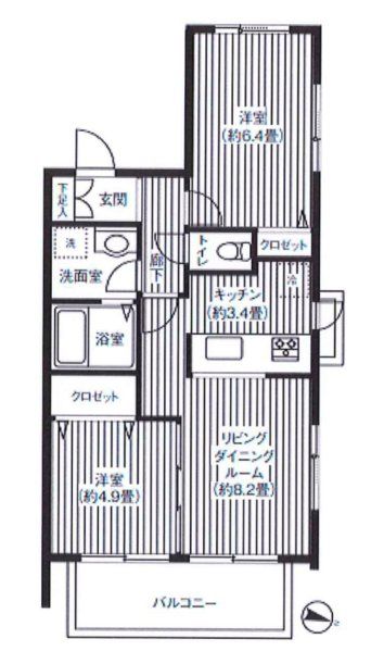 杉並区下井草のマンションの間取り