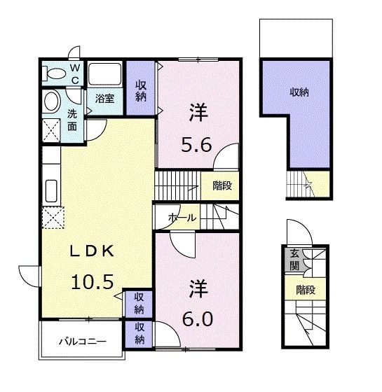 エスポワールＡの間取り