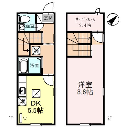 ミナミ大路ハイツAの間取り