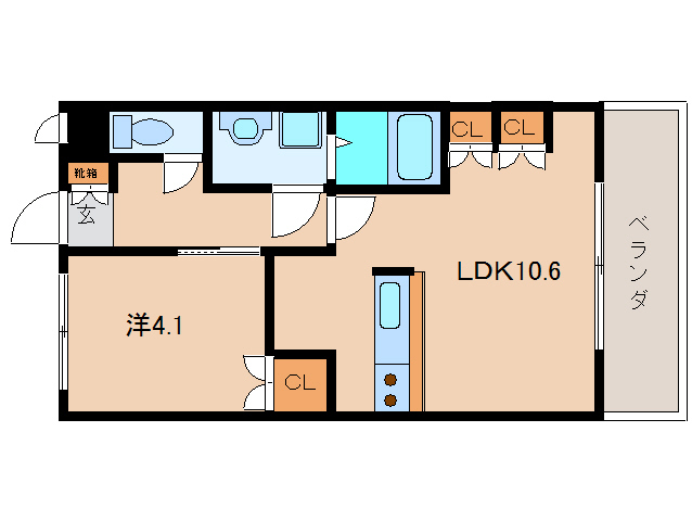 大和高田市東中のマンションの間取り