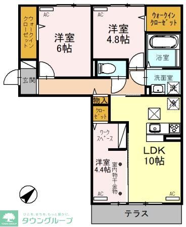 草加市青柳のアパートの間取り