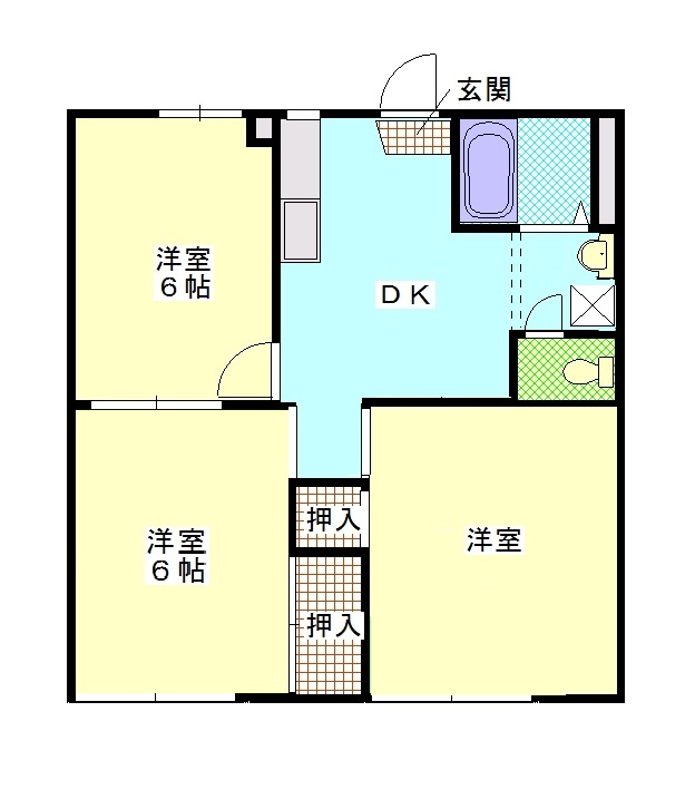 ひたちなか市大字高野のアパートの間取り