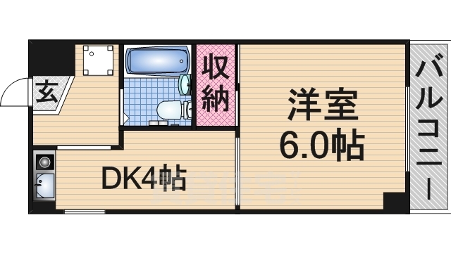 京都市伏見区石田森東町のマンションの間取り