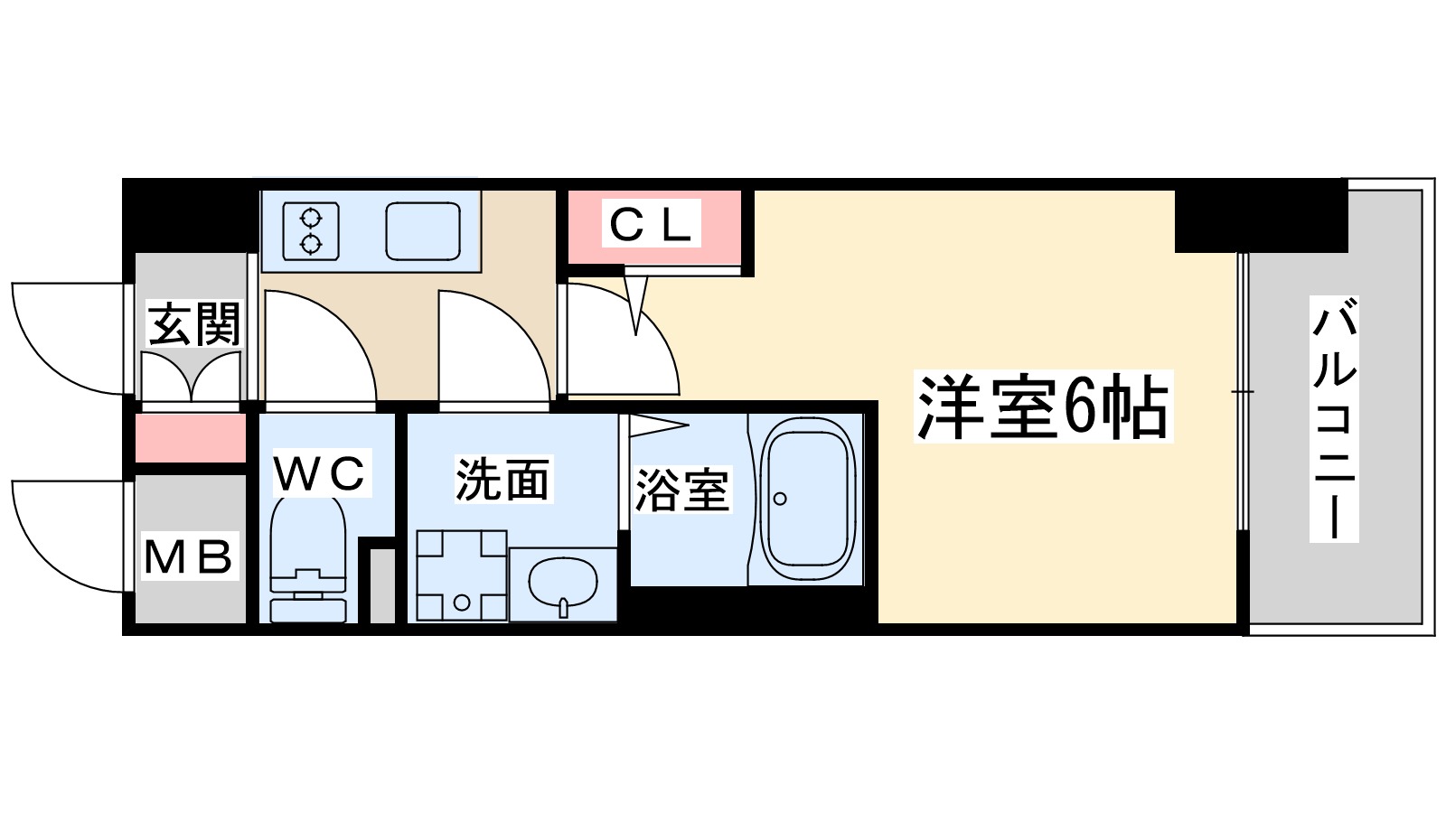 エスリードレジデンス梅田グランゲートの間取り