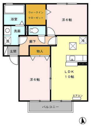 サンハイムカワムラの間取り