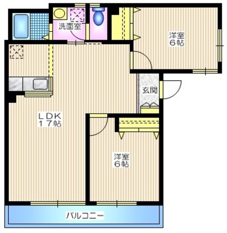 横浜市中区本牧間門のマンションの間取り